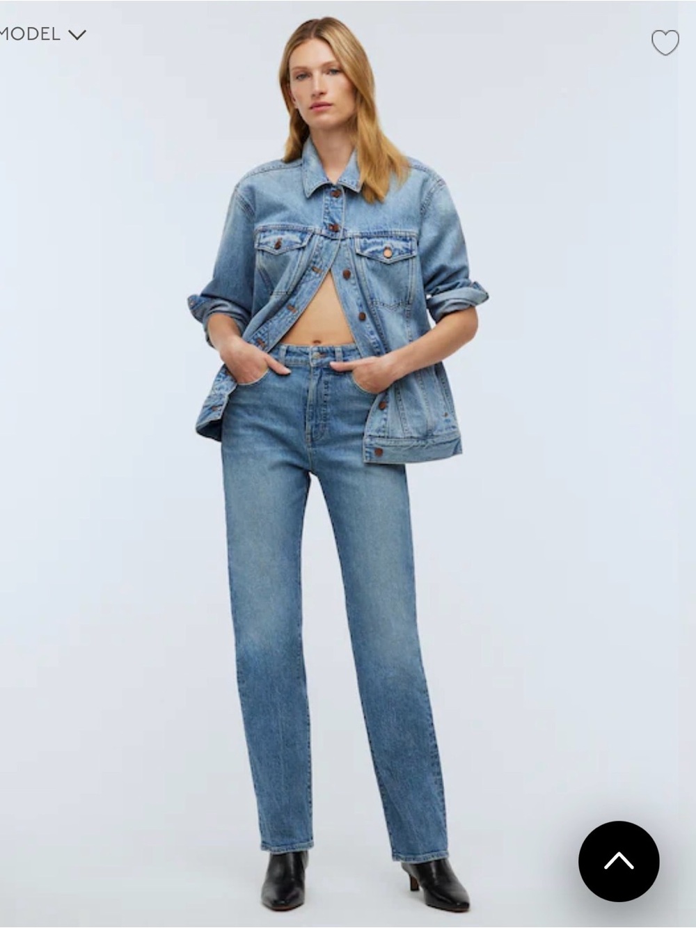 Madewell 90’s High-Rise Straight Leg Women Jeans - Light Blue